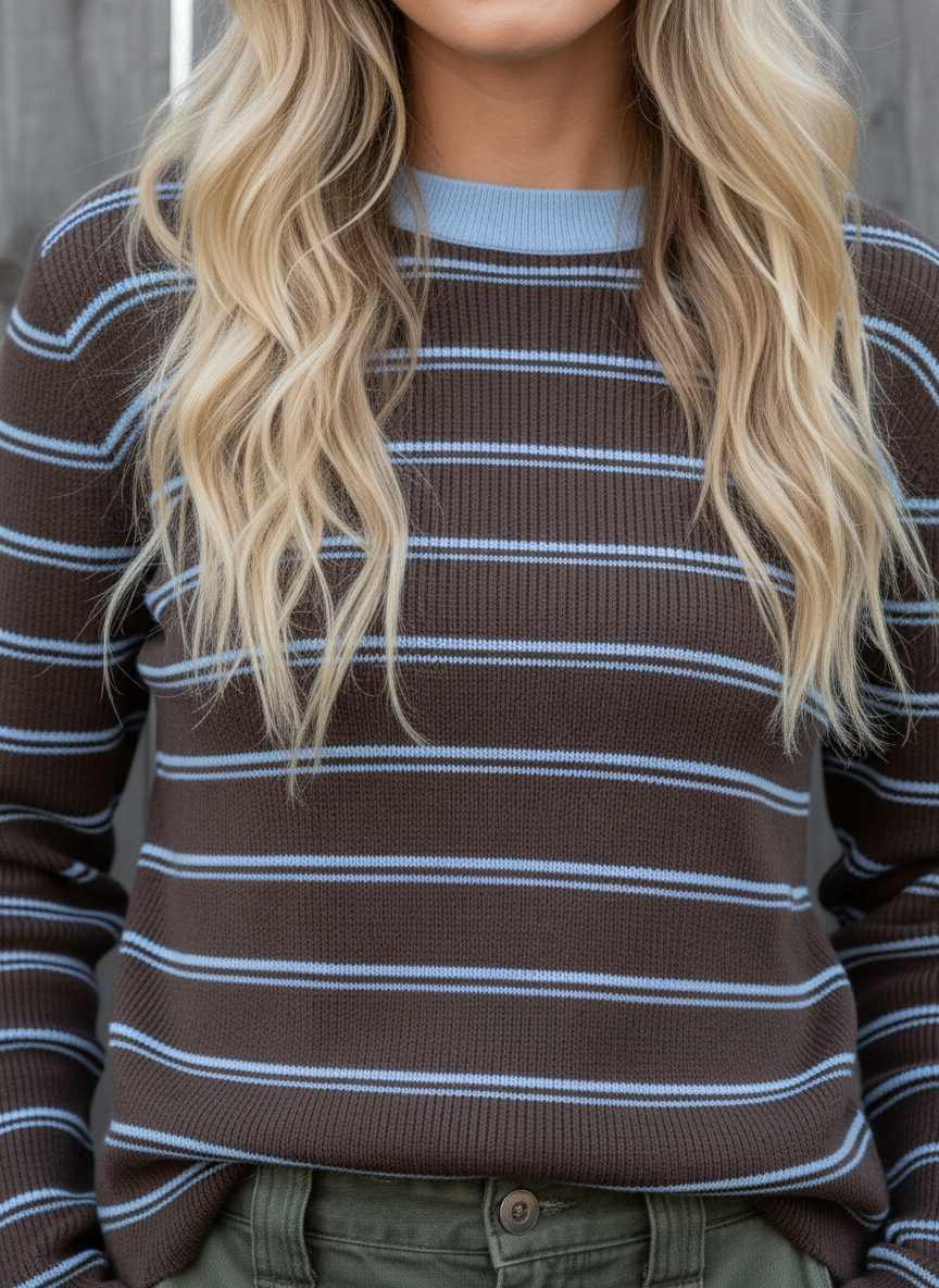 Ribbed Stripe L/S Shirt