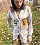 Vintage Grey Letterman Cardigan