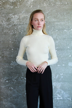 Lily Cream Ribbed Sweater