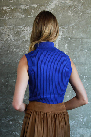 Santal Blue Turtleneck Sweater