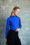 Heather Blue Fuzzy Sweater