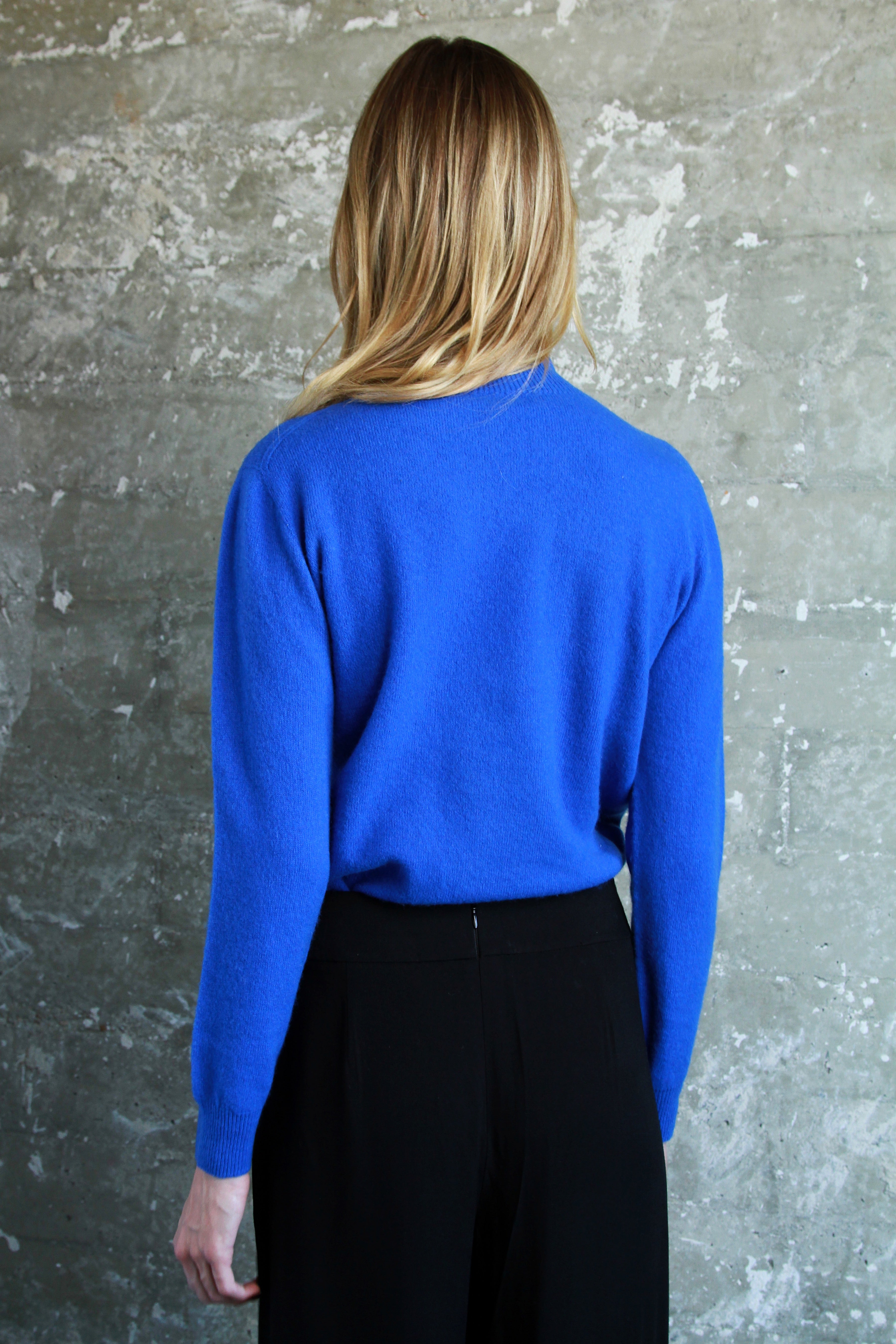 Heather Blue Fuzzy Sweater