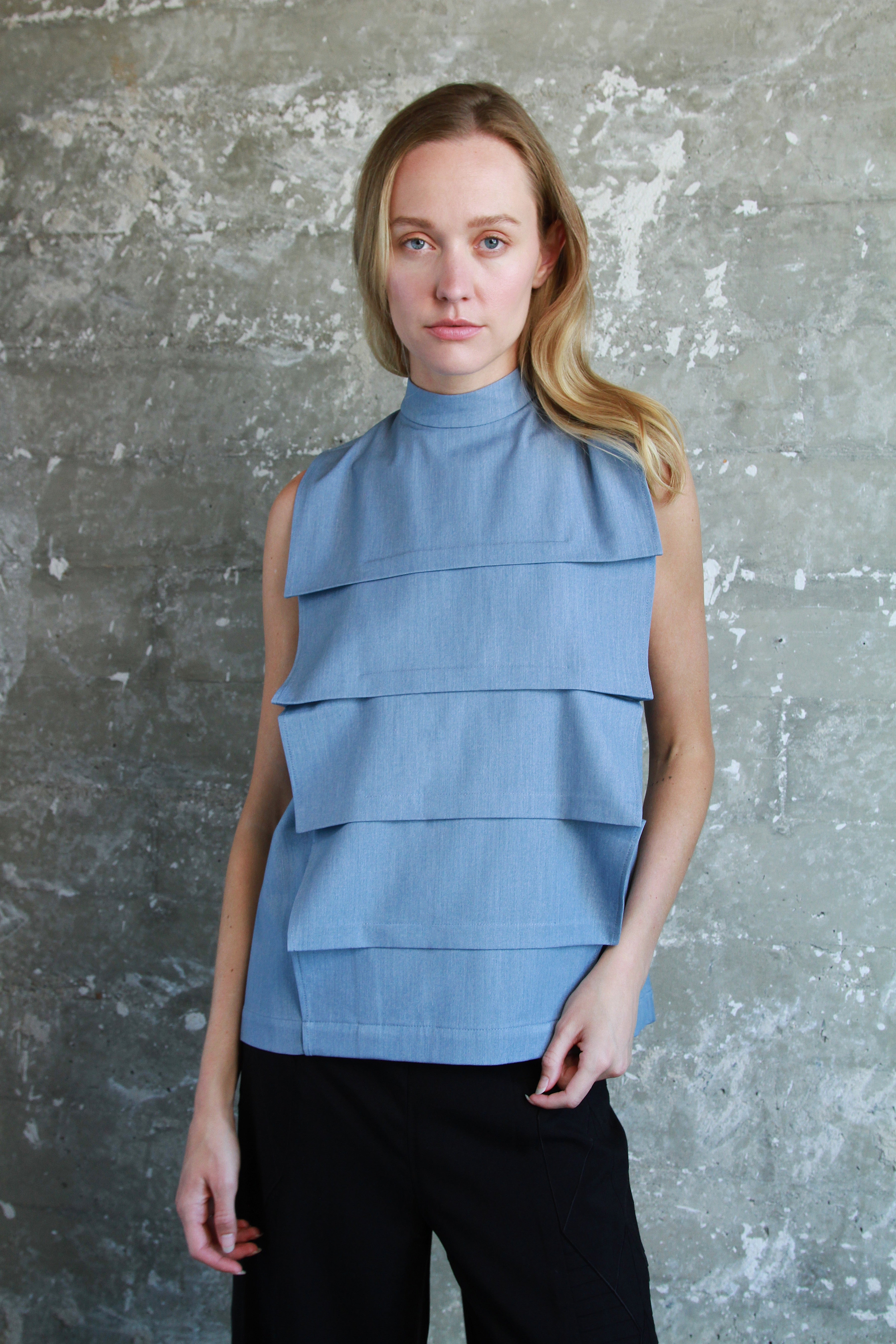 River Blouse in Denim