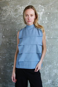 River Blouse in Denim