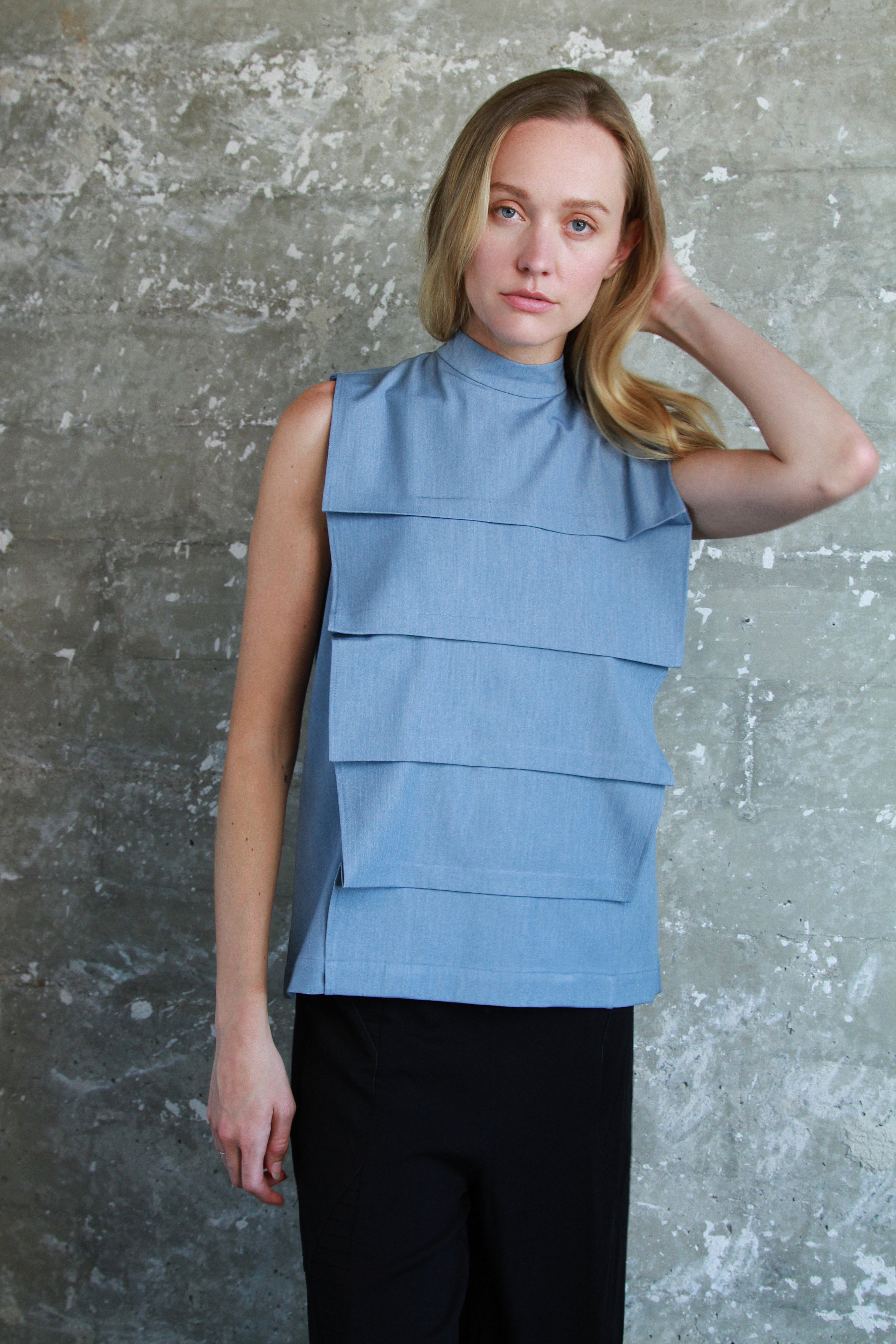 River Blouse in Denim