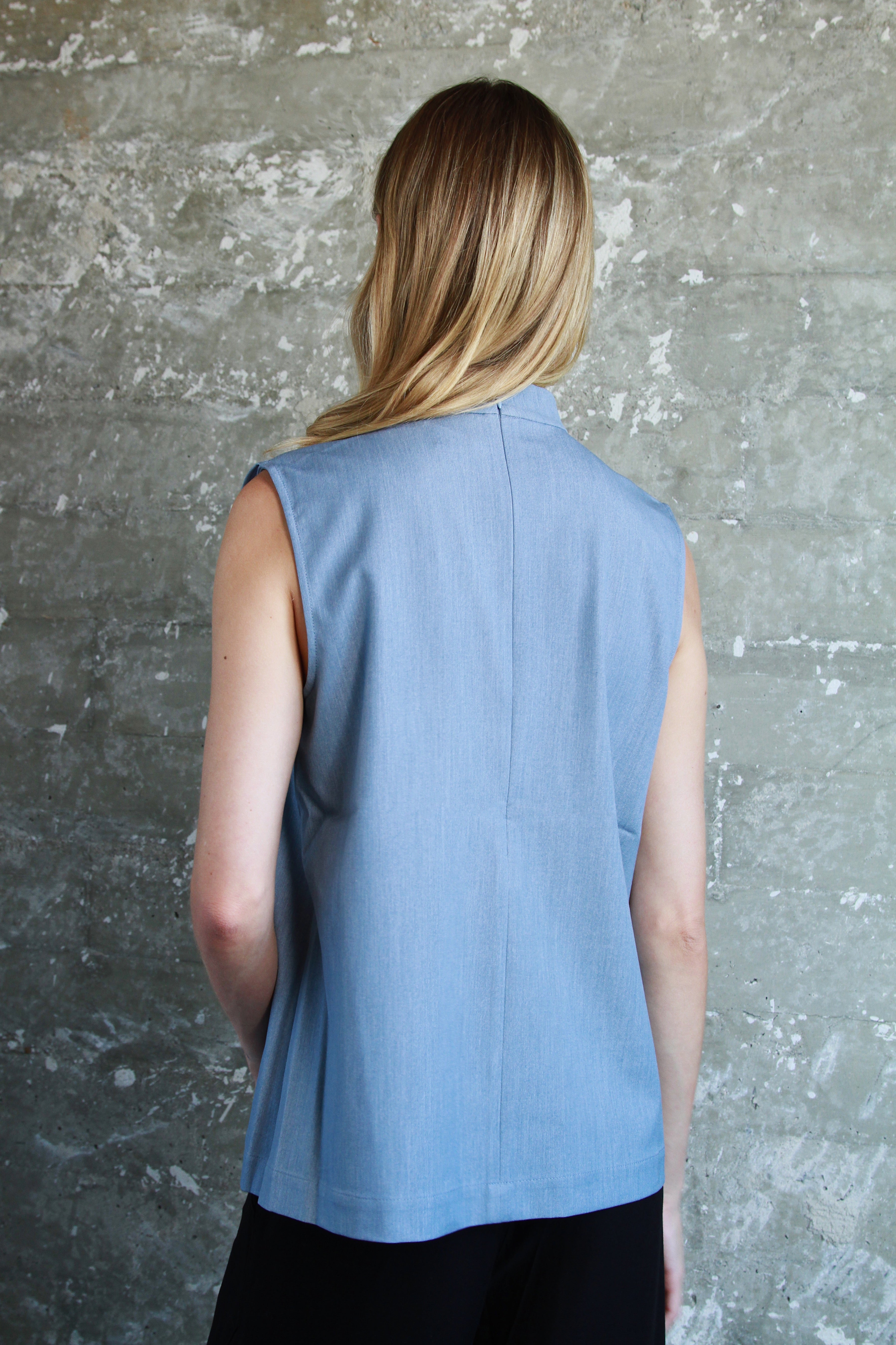 River Blouse in Denim
