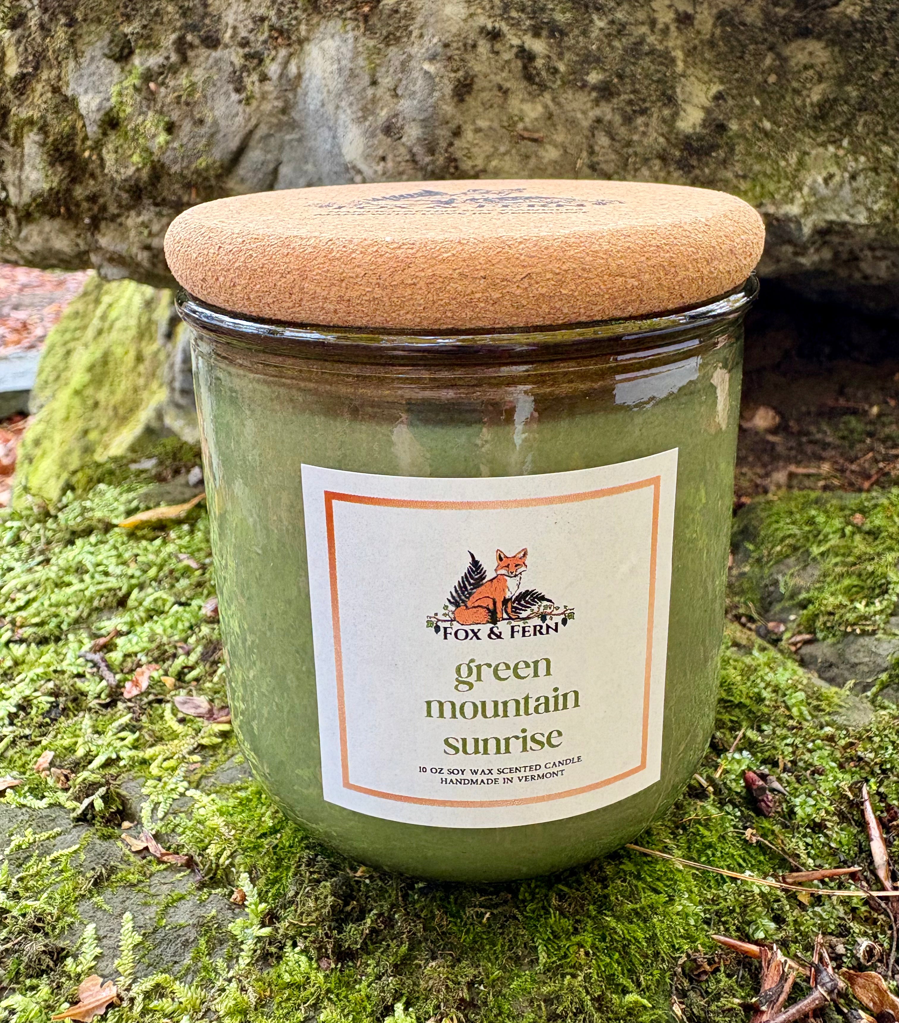 Fox & Fern Candle (Green Mountain Sunrise)