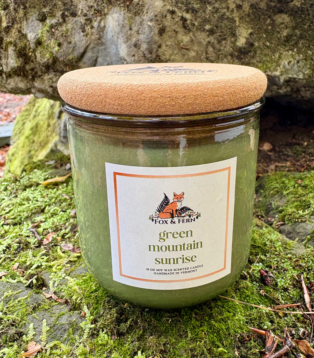 Fox & Fern Candle (Green Mountain Sunrise)