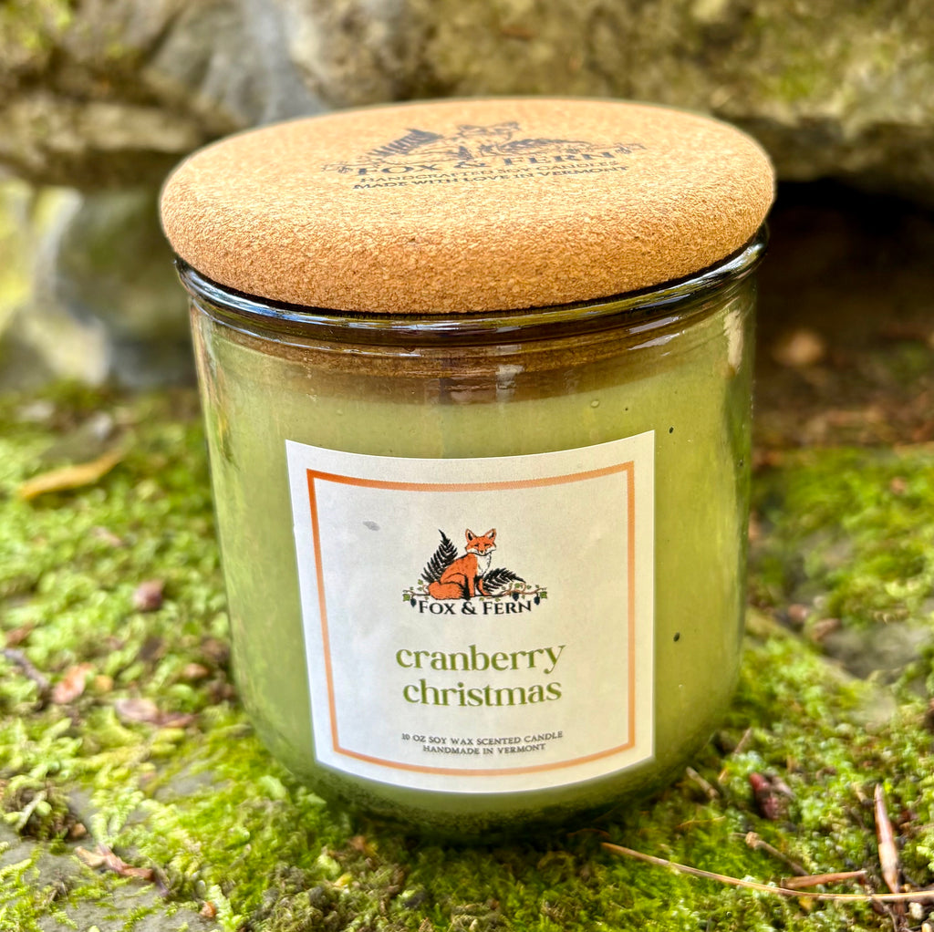 Fox & Fern Candle (Cranberry Christmas Scent)