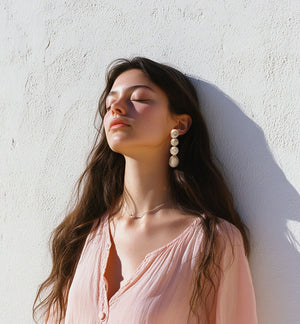 CC SHELL/BRASS NACRA EARRINGS