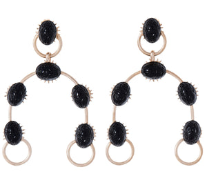 CC HIGHLAND EARRINGS (BLACK)