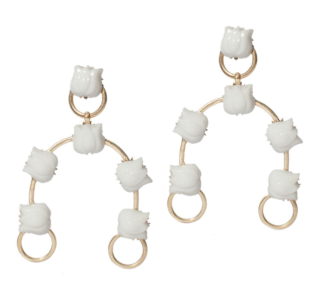 CC HIGHLAND EARRINGS (WHITE)