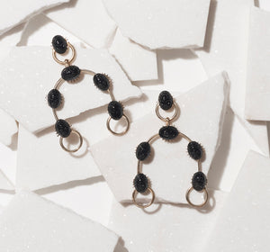 CC HIGHLAND EARRINGS (BLACK)