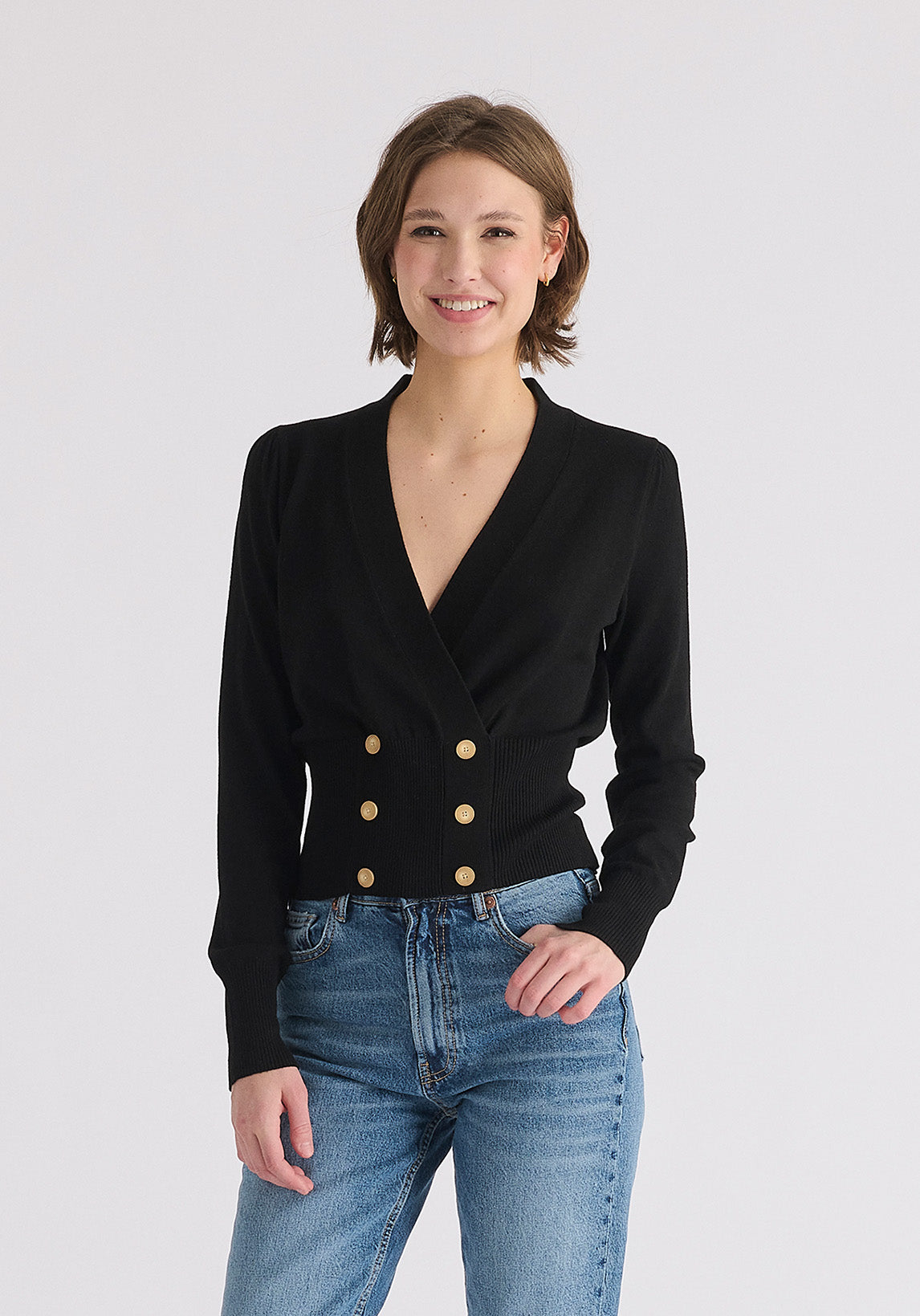 Black Sweater W/ Buttons