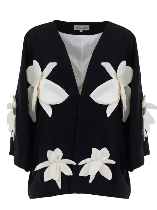 JULIA ALLERT BLACK FLORAL JACKET