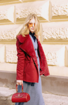 JULIA ALLERT RED SUEDE COAT