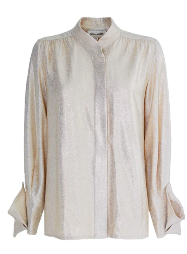 JULIA ALLERT GOLD FOIL BLOUSE