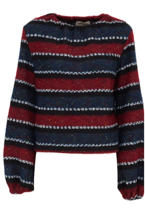 JULIA ALLERT RED & NAVY SWEATER