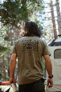 WILD CANE GET LOST OLIVE GREEN GRAPHIC TSHIRT