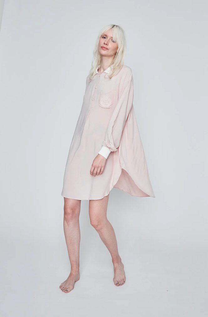 310 COZETTE STREET PINK SHIRT DRESS