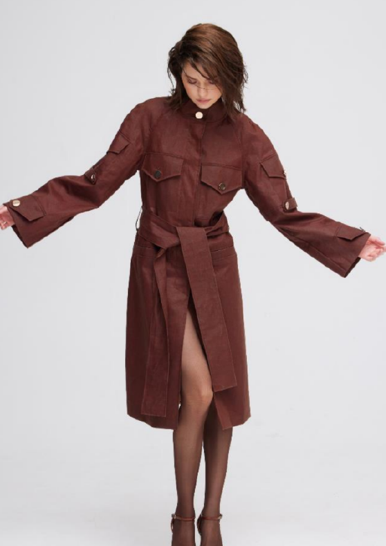 JULIA ALLERT BROWN TRENCH COAT