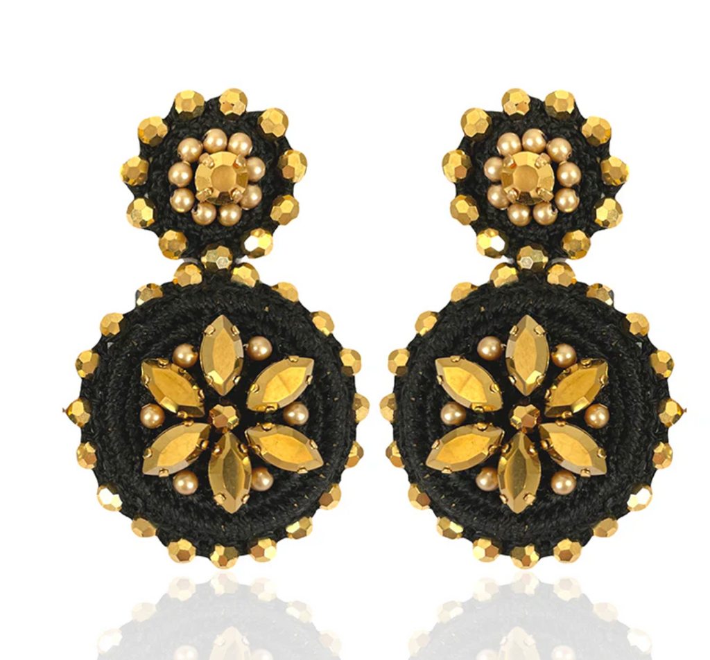 PINAR BLACK JEWEL EARRINGS