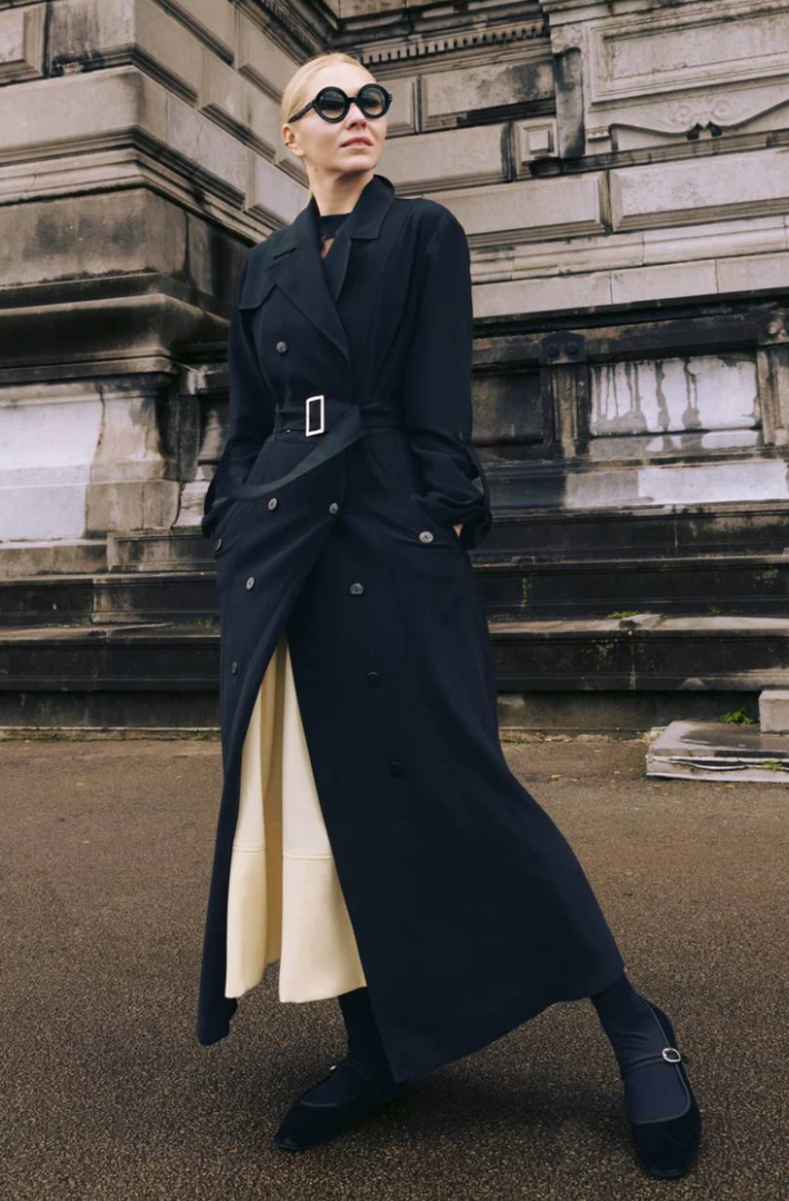 JULIA ALLERT BLACK TRENCH COAT