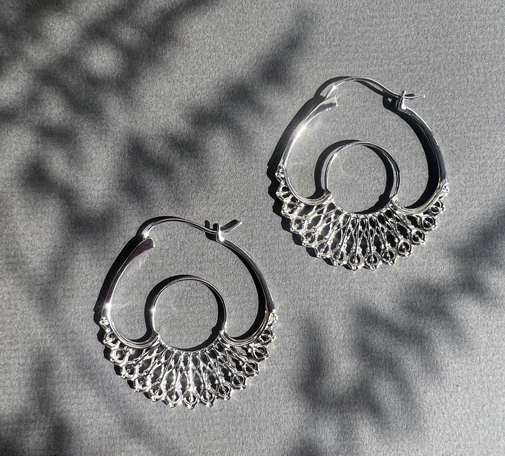 A&O Iris Silver Hoops