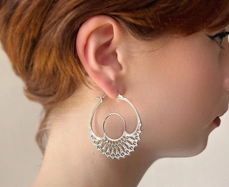 A&O Iris Silver Hoops