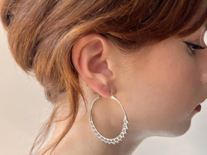 A&O Calla Silver Hoops