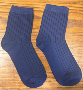 Solid/Thin Strip Dress Socks