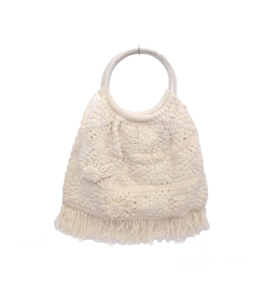 1970s Vintage Oversized Crochet Bag