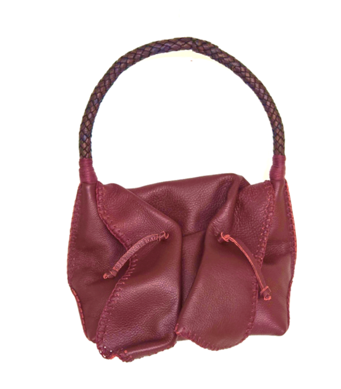 Carlos Falchi Dark Red Bread Butterfly