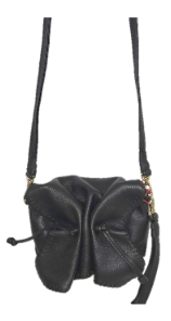 Carlos Falchi Black Mini Butterfly