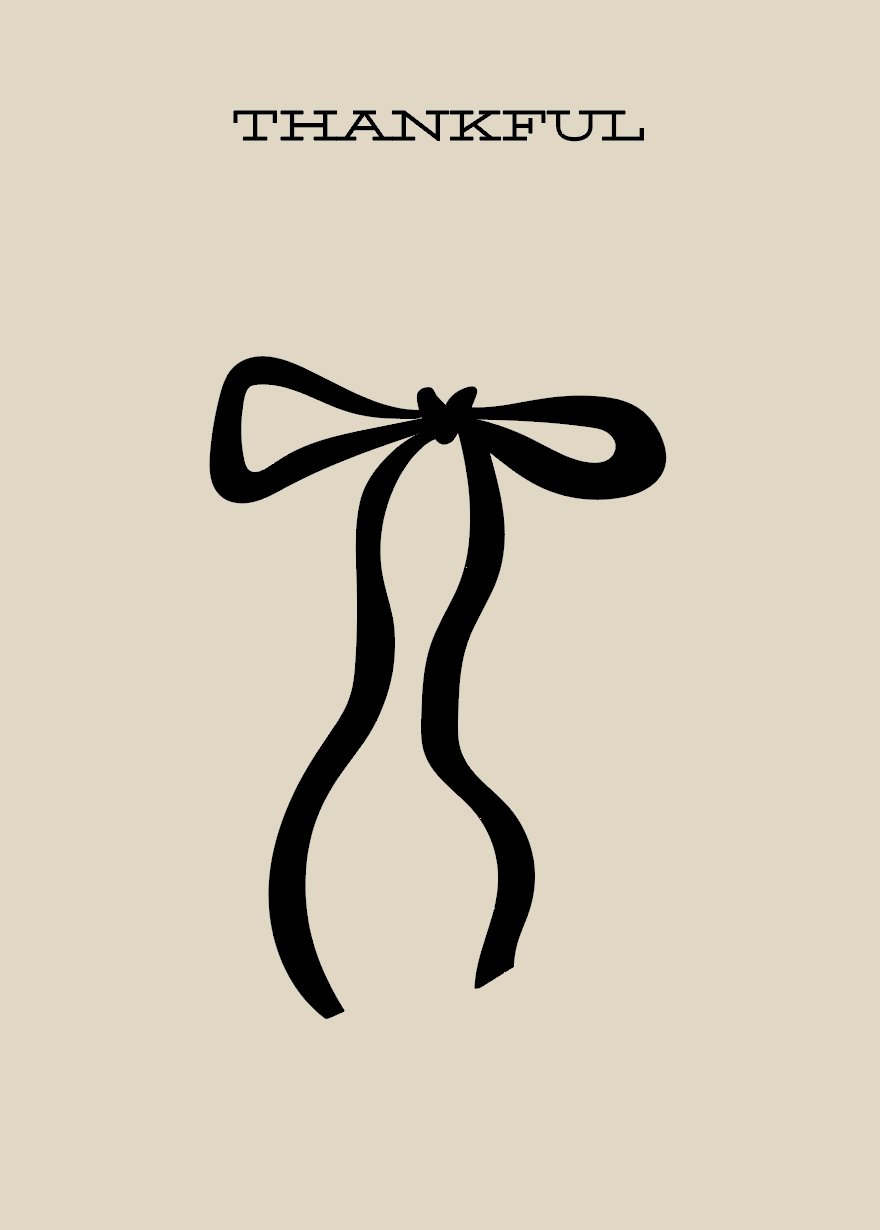 BOW THANK YOU CARD