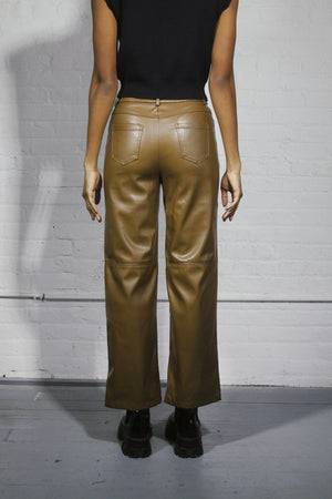 June Pants in Brown Cactus Leather